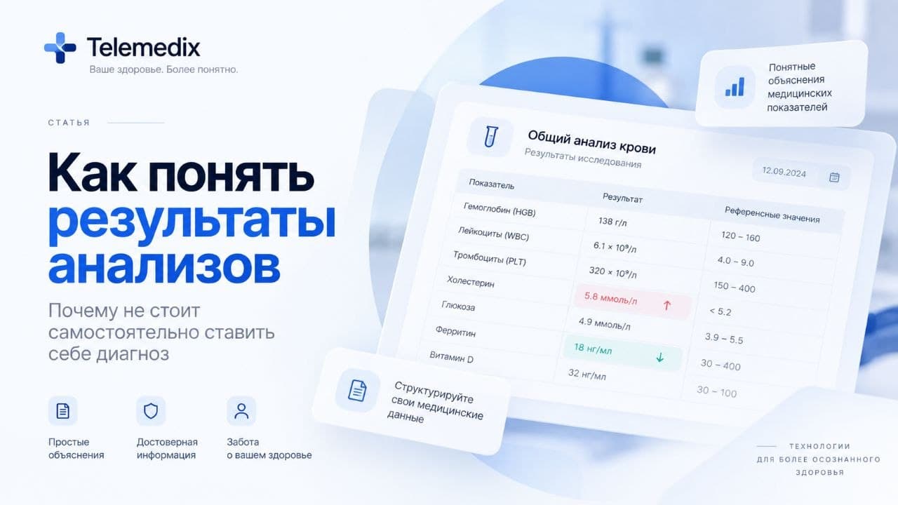 Как понять результаты анализов: почему не стоит самостоятельно ставить себе диагноз