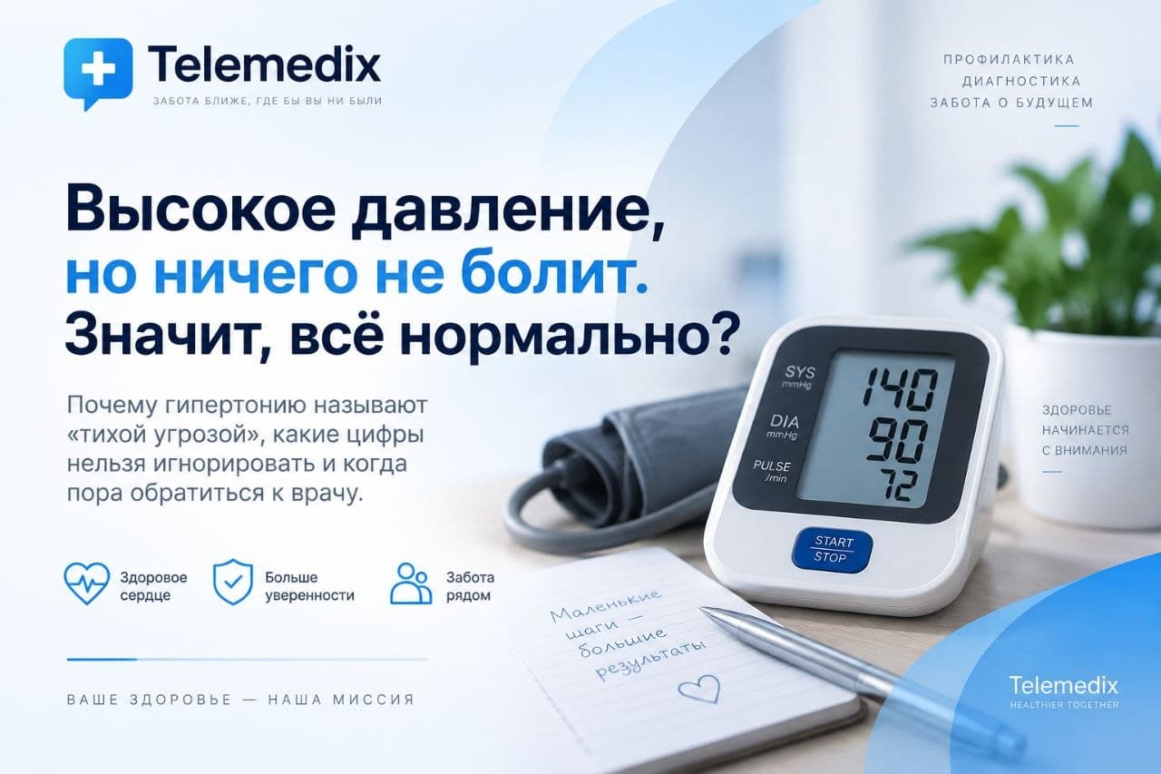 Высокое давление, но ничего не болит. Значит, всё нормально?